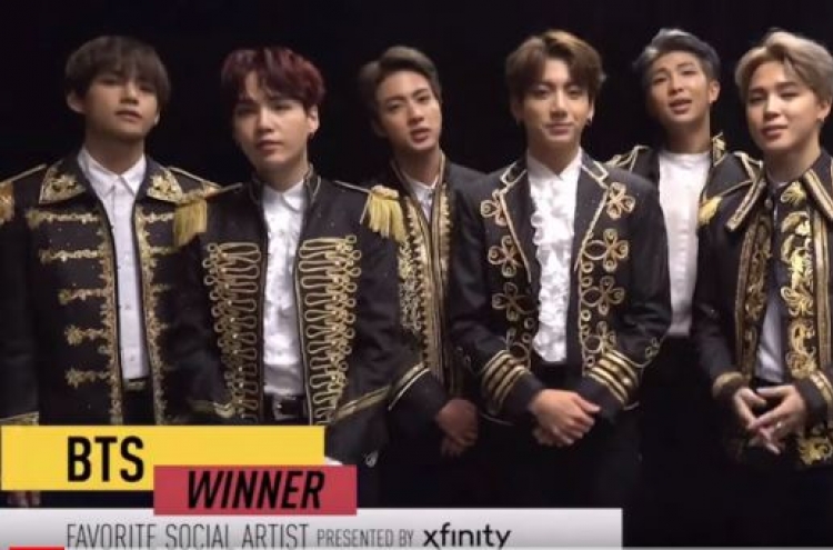 BTS wins favorite social artist award at American Music Awards