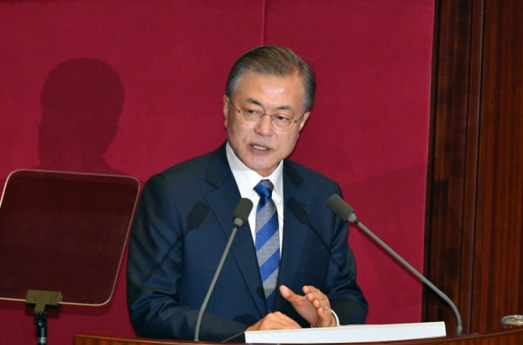 Moon calls for parliamentary support for expansionary budget, peace process with N. Korea