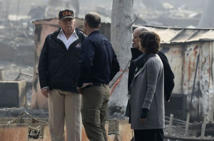 Trump tours Paradise area, calls wildfire a ‘really bad one’