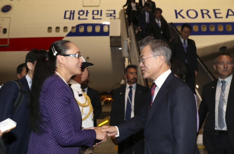S. Korean president arrives in New Zealand on state visit