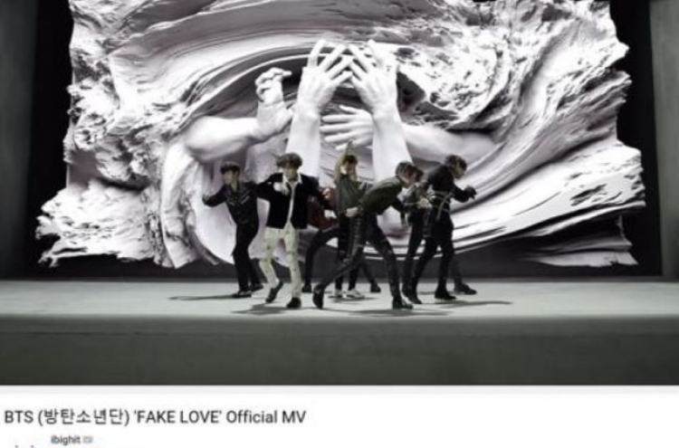 BTS' 'Fake Love' surpasses 400M YouTube views