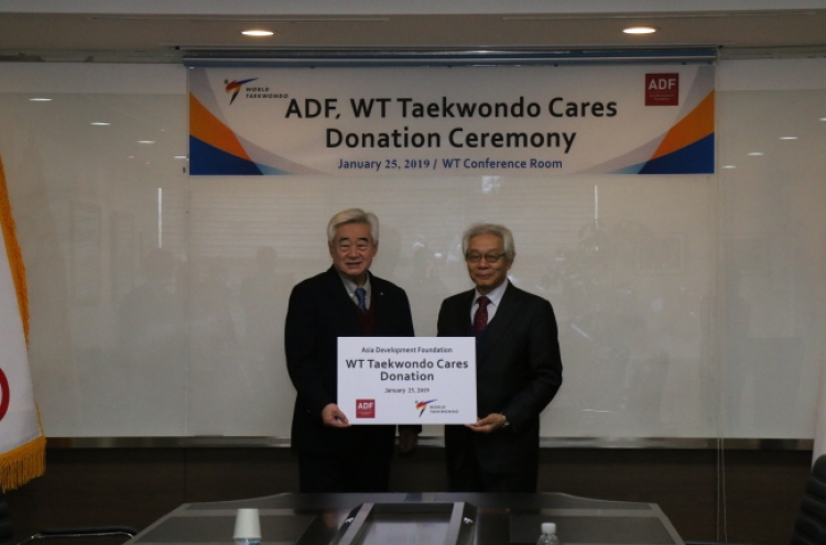 Donation delivered to WT for taekwondo education for underprivileged