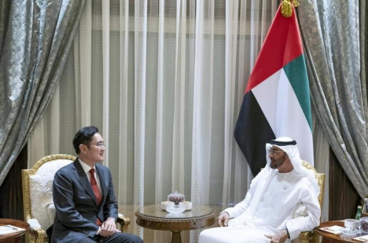 Samsung heir meets UAE crown prince