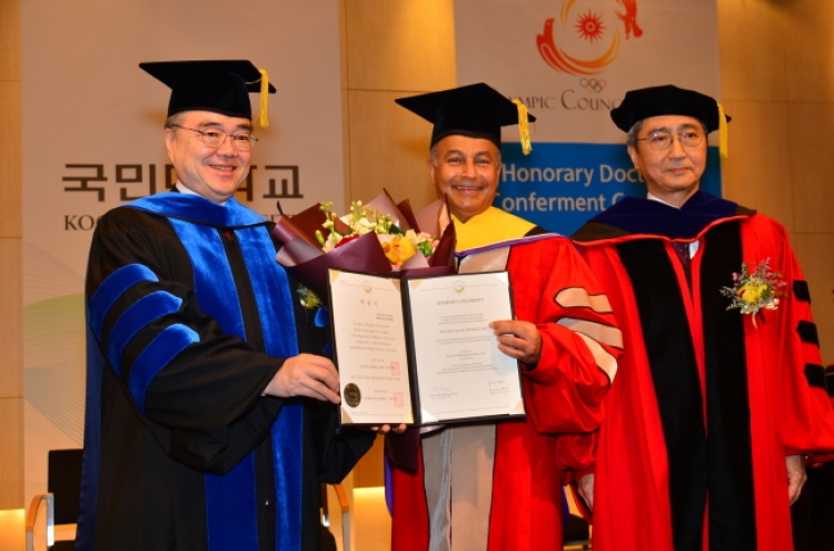OCA director-general receives honorary degree from Kookmin University