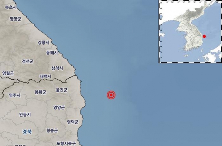 3.8 magnitude quake hits off S. Korea's east coast
