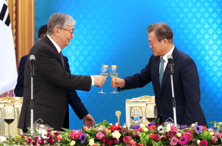 Leaders of S. Korea, Kazakhstan agree to boost ties with ‘fresh’ cooperation