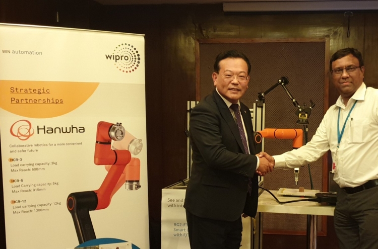 Hanwha partners with Indian tech giant for collaborative robots