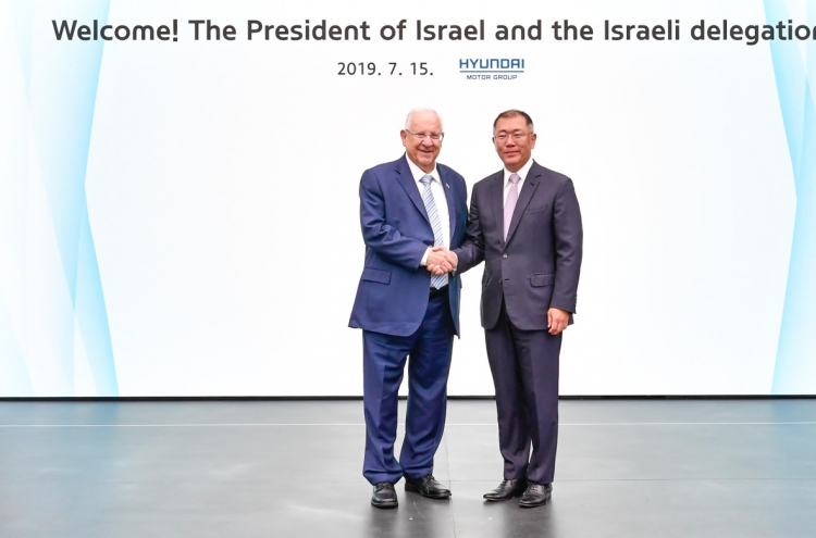 Israeli president calls for bigger partnership with Hyundai Motor