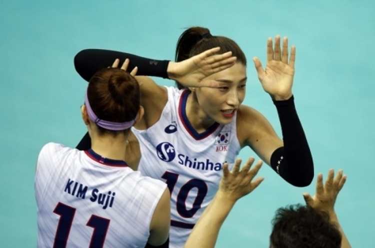 '김연경 13점' 한국, 女배구 올림픽 예선서 멕시코에 3-0 완승