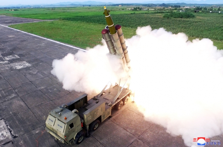 N. Korea says it tested new super-large multiple rocket launcher