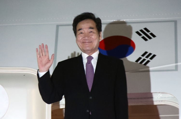 S. Korean PM leaves for Japan to attend emperor's enthronement event, meet Abe