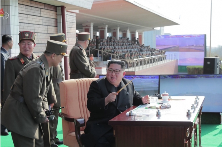 Kim watches airborne landing training, urges improved war preparedness