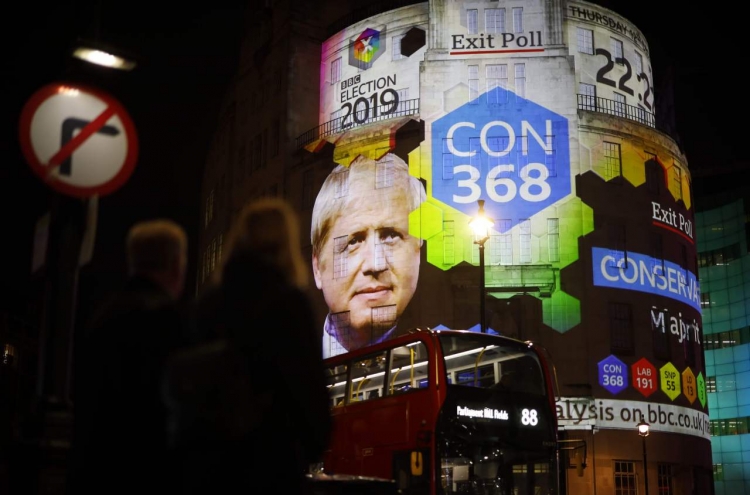 UK exit poll suggests majority for Johnson's Conservatives