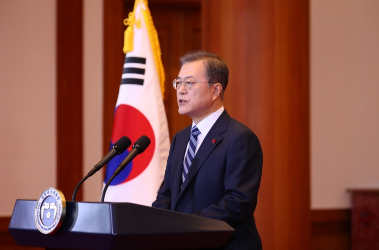 Moon pledges to continue reform drive, improve ties with neighbors