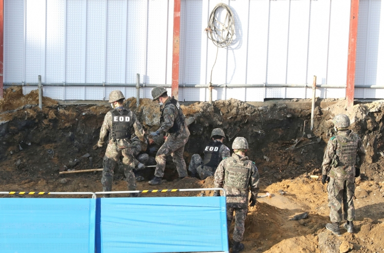 Artillery shells uncovered at construction site