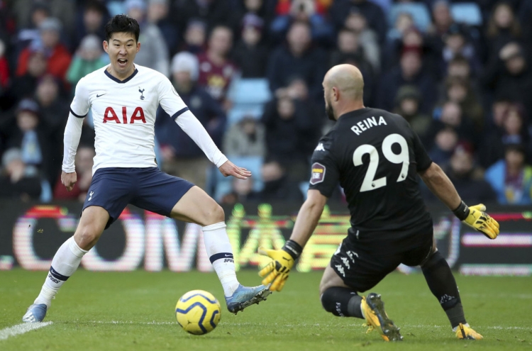 Son strikes late to edge Spurs past Villa in five-goal thriller