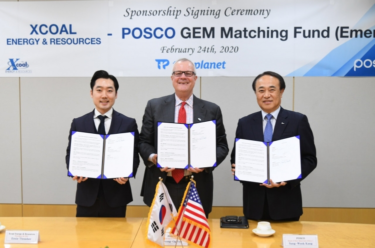 Posco creates social project fund with US’ Xcoal