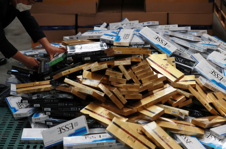 Port authorities seize, destroy record 640,000 smuggled cigarette packs