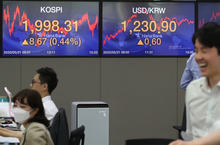 Seoul stocks extend winning streak to 5th session