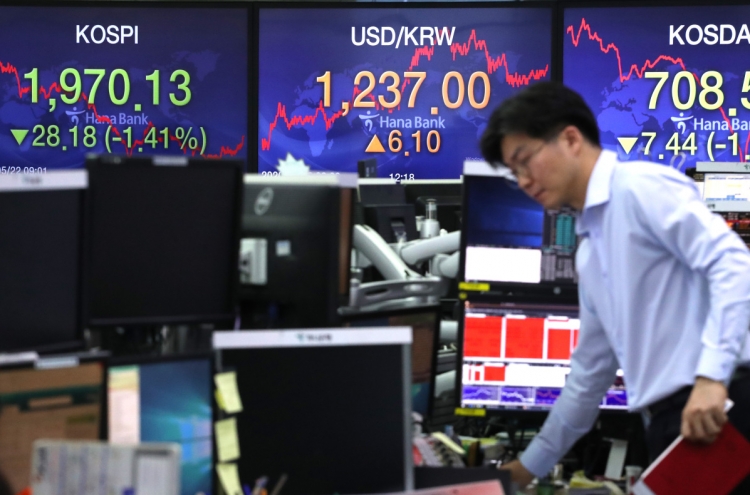 Seoul stocks snap 5-day winning streak on US-Sino dispute