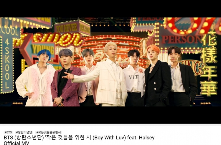 'Boy With Luv' by BTS gets over 800m YouTube views