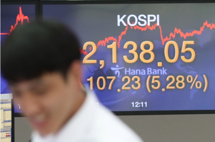 Seoul stocks spike over 5% on Fed's asset purchase scheme