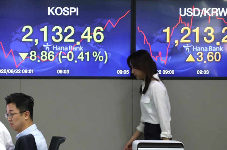 Seoul stocks open lower on increasing COVID-19 cases