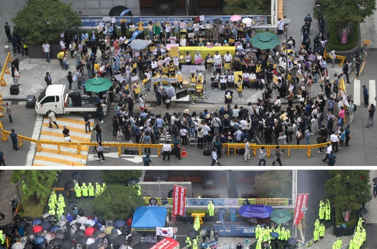 [From the Scene] Tension around comfort women statue as rival group takes over rally site