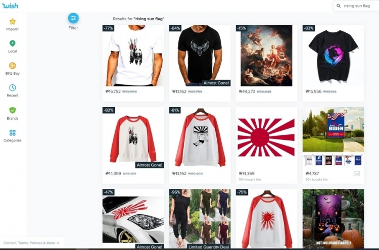 NGO urges online retailers to ban sale of Rising Sun Flag