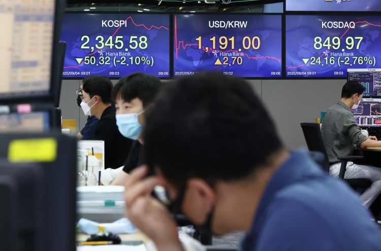 Seoul stocks open sharply lower on Wall Street plunge