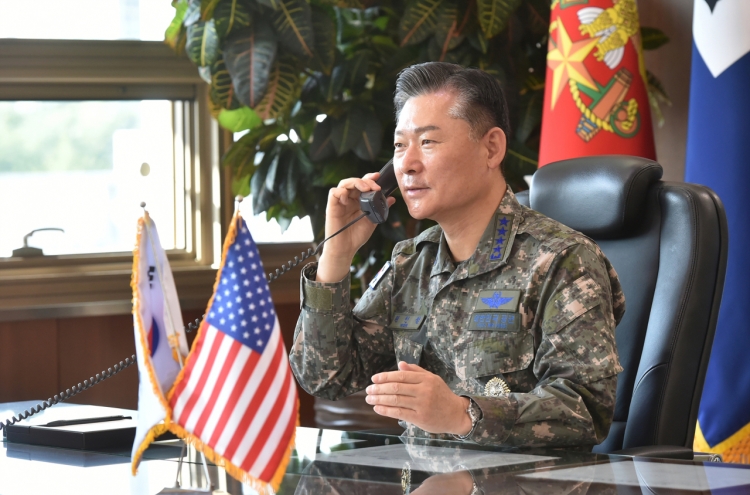 Military chiefs of S. Korea, US vow to strengthen combined defense posture
