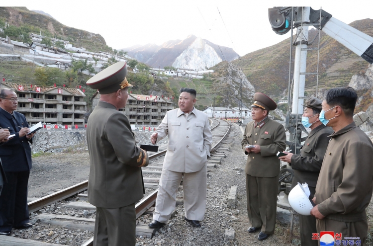 NK leader visits mining town under recovery from typhoon damage