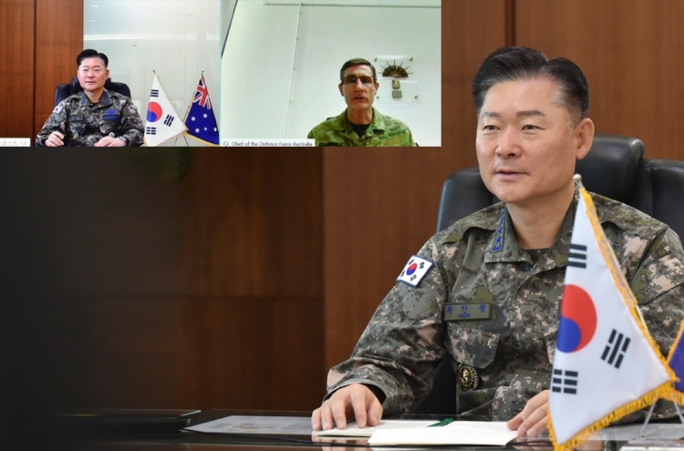 S. Korean, Australian military chiefs agree to beef up cooperation