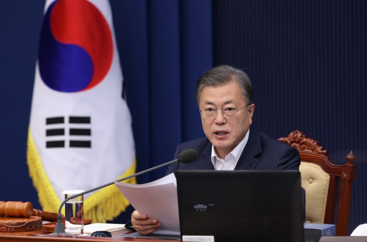 Moon says S. Korea's 2050 carbon-neutral goal is 'heavy promise,' urges calm preparations