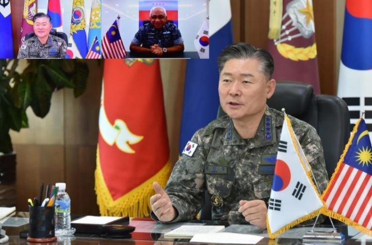 Korean, Malaysian military chiefs agree to boost defense cooperation