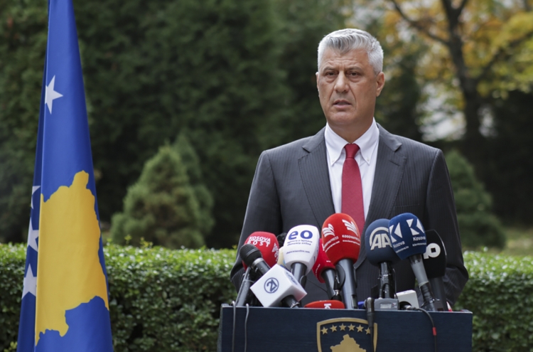Kosovo president resigns to face war crimes charges