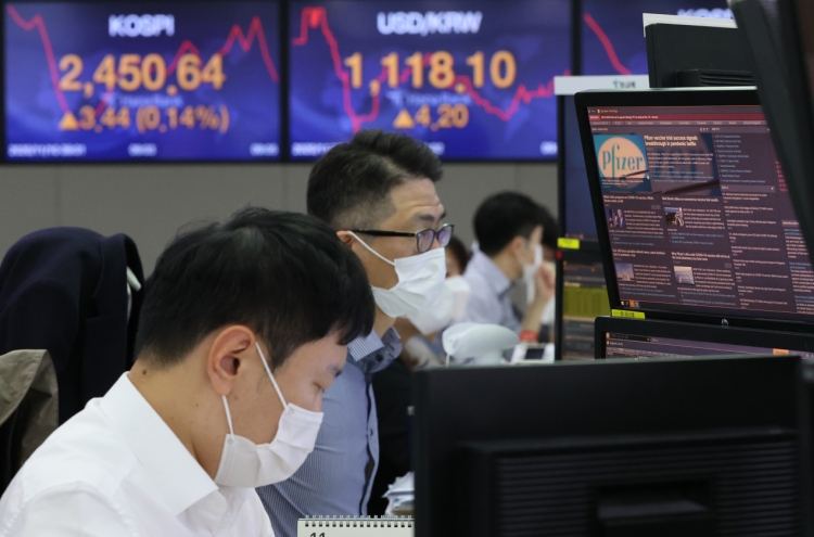 Seoul stocks up for 7th day on Dow's COVID-19 vaccine rally