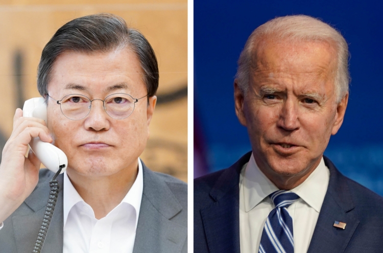 Moon, Biden reaffirm commitment to alliance, cooperation on global issues