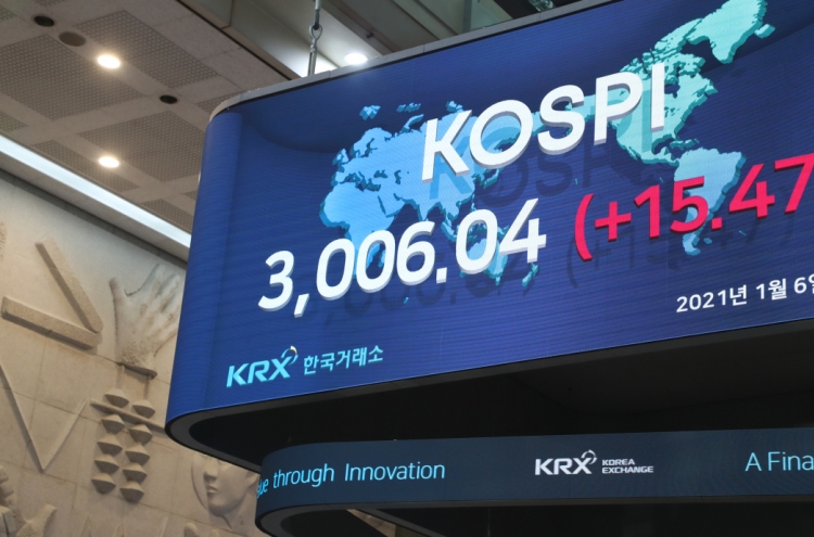 Kospi’s 38-year road to 3,000-point mark