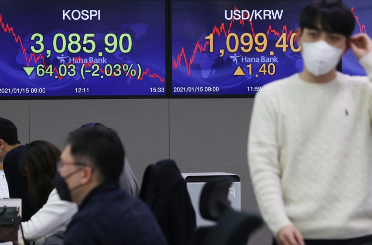 Seoul stocks tumble on profit-taking