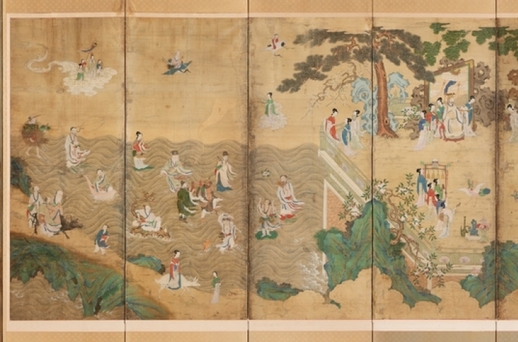 Joseon era folding screen bought at US auction on display at palace museum