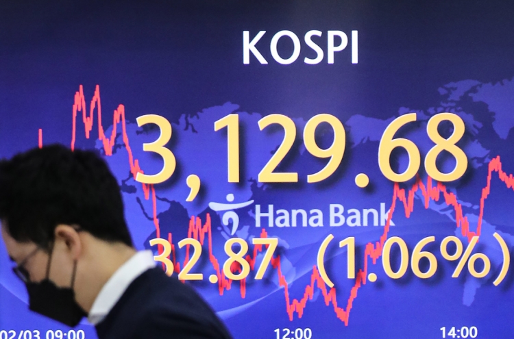 Seoul stocks up for 3rd day on continued foreign buying