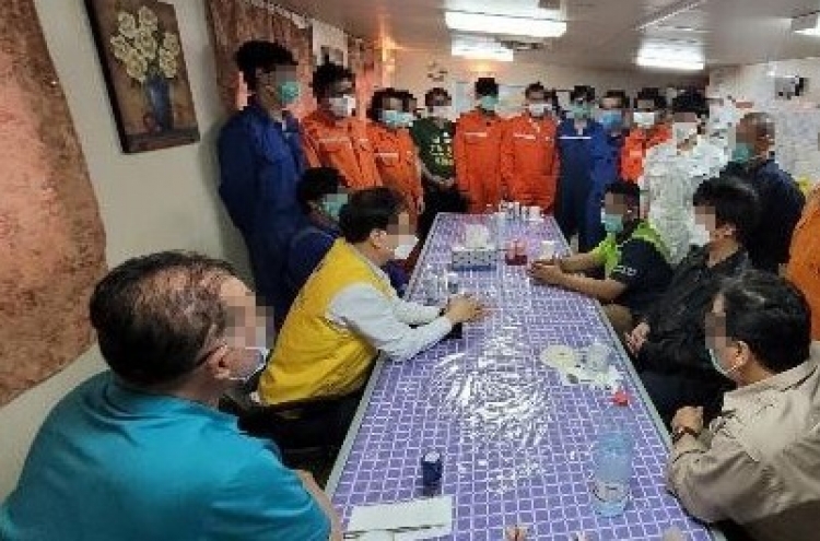 Embassy officials meet sailors aboard seized S. Korean ship in Iran