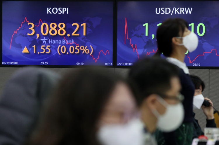 Seoul stocks open nearly flat on foreign, institutional selling