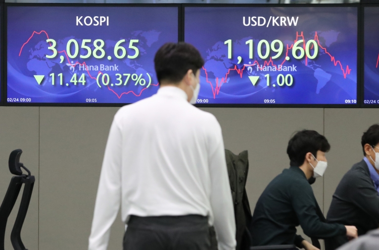 Seoul stocks open lower on inflation worries