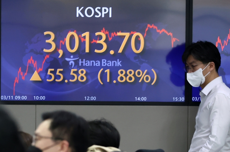 Seoul stocks make steep rebound on massive foreign buying