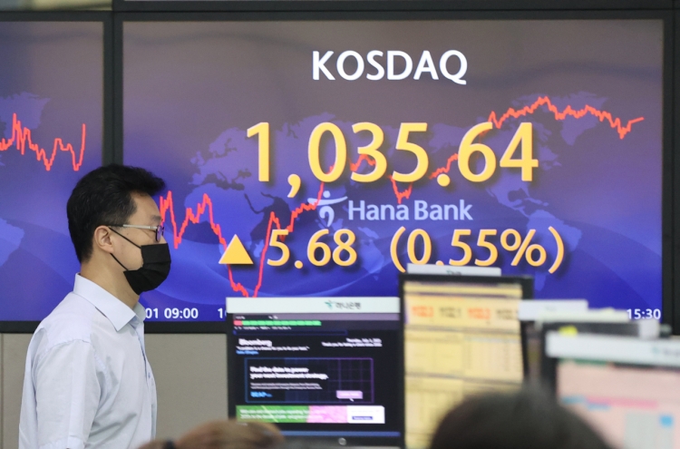Kosdaq refreshes yearly-high closing above 1,035 points