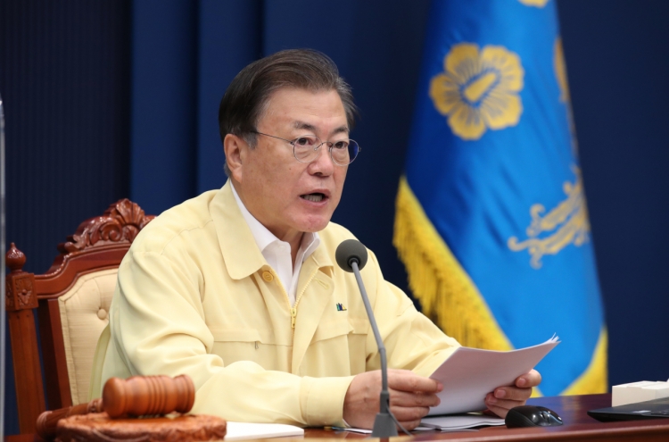 Moon vows continued efforts through his term for response to pandemic, other challenges