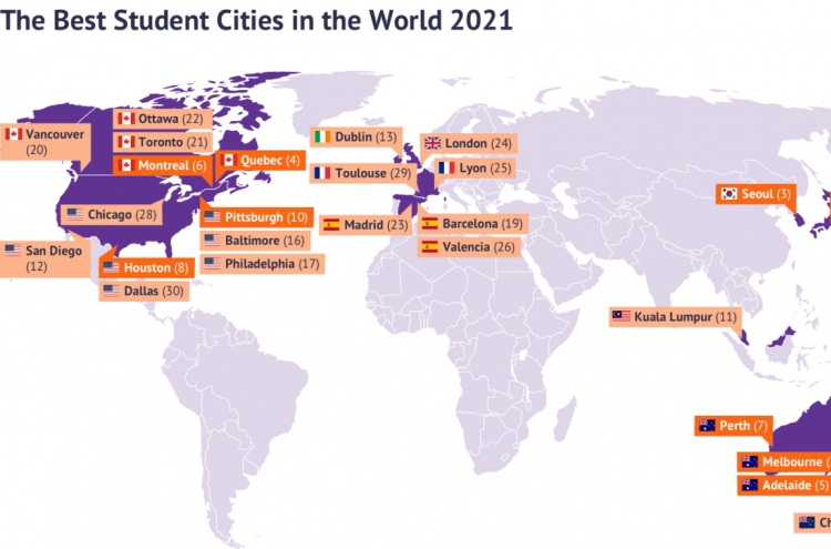 Seoul third-best city in world to be a student: report