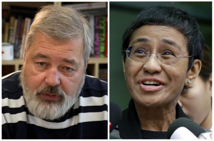 Journalists from Philippines, Russia given Nobel Peace Prize